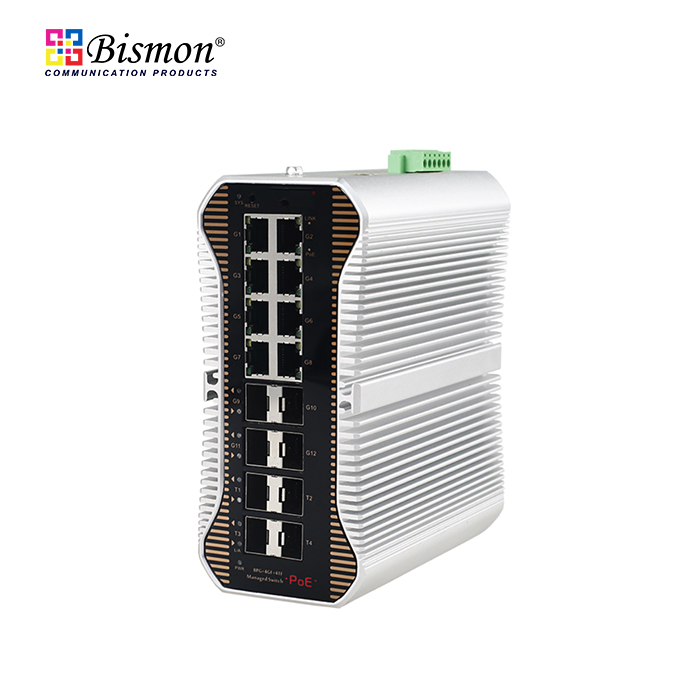 8Port PoE 100/1000Base-T+4SFP+4SFP+ 10GB Managed Industrial switch